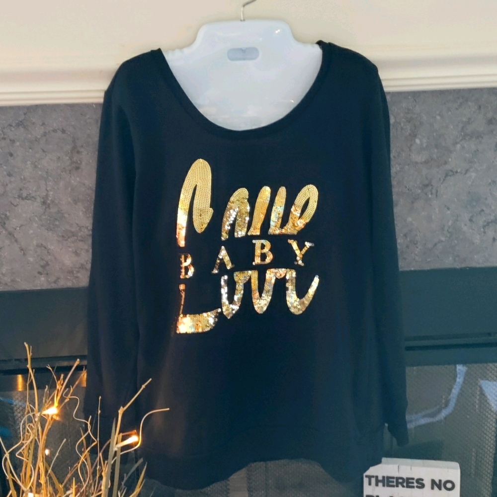 Motherhood Maternity Black w/ Gold Sweatshirt